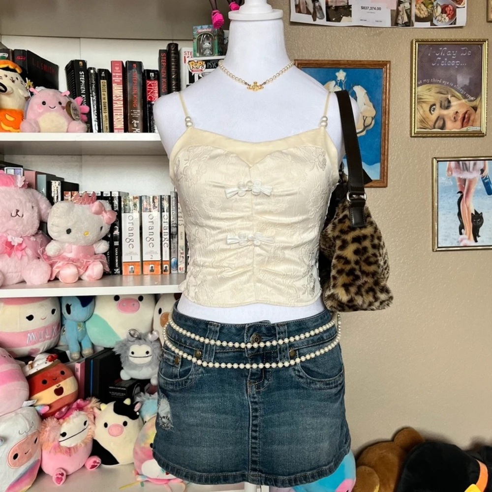 Cream Lace Women Top